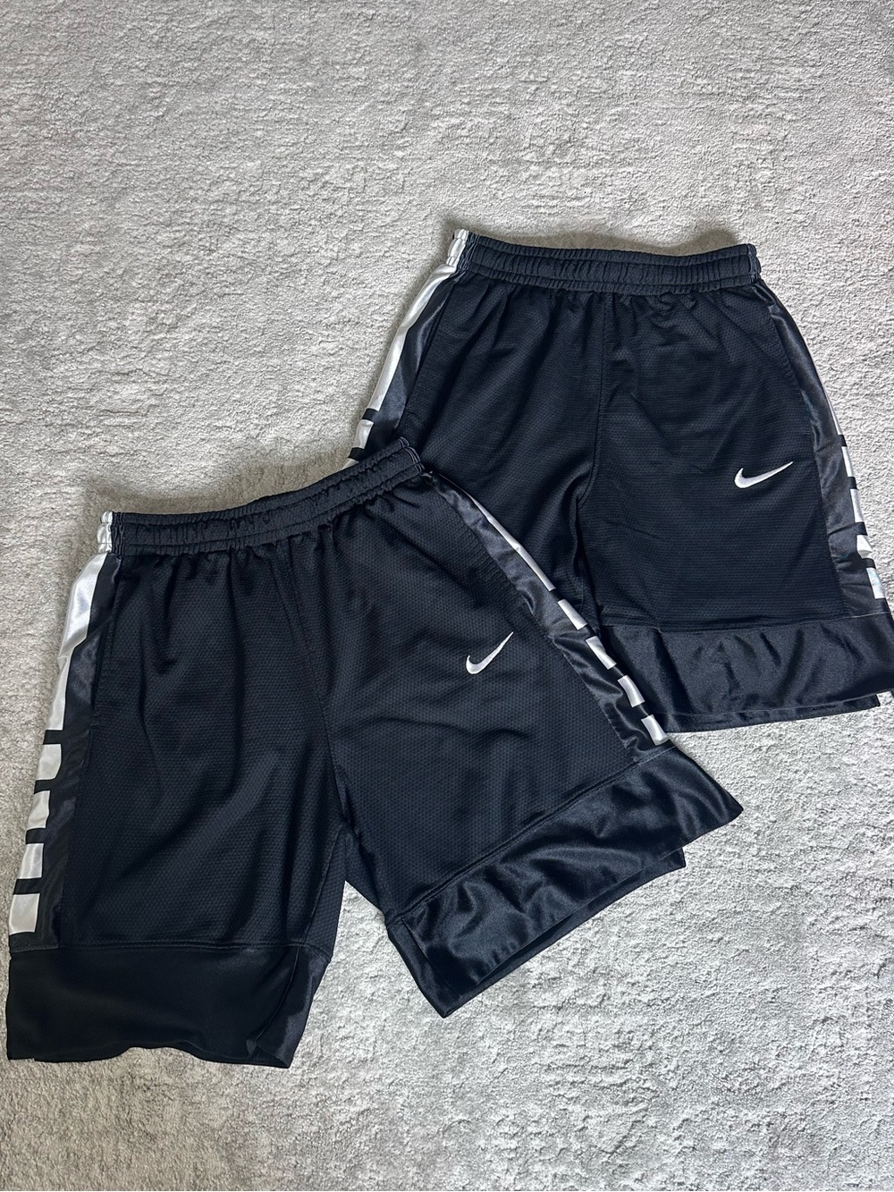 Pair of two Nike Boys’ Dry-FIT Elite Basketball Shorts - size large